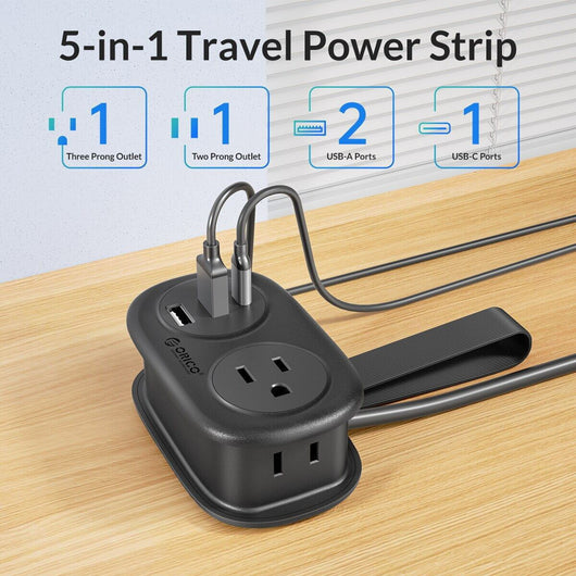 Regleta de Viaje Internacional con Puertos USB - Estándares Americano y Europeo - Image 7