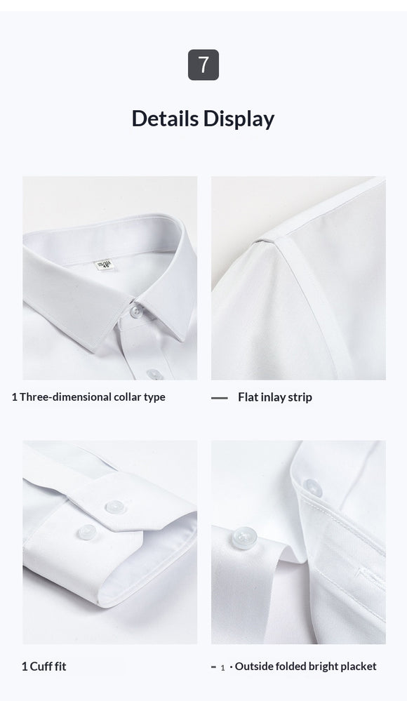 Camisa de Trabajo Profesional sin Planchado para Hombre