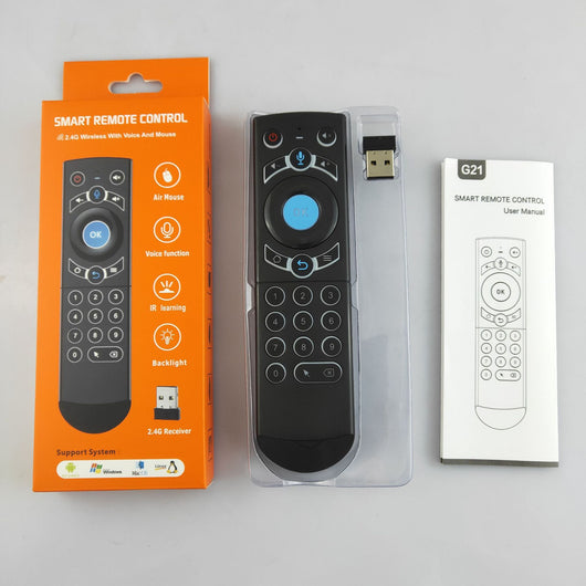 Control Remoto Inteligente 2 en 1 con Teclado Inalámbrico para Smart TV