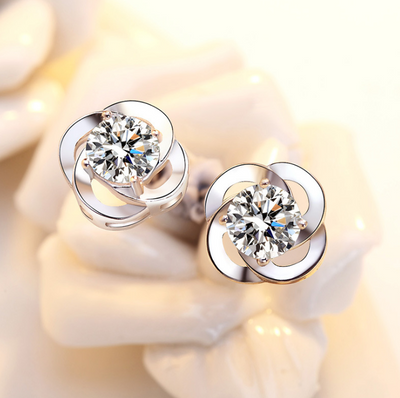 Aretes de Trébol en Plata Esterlina