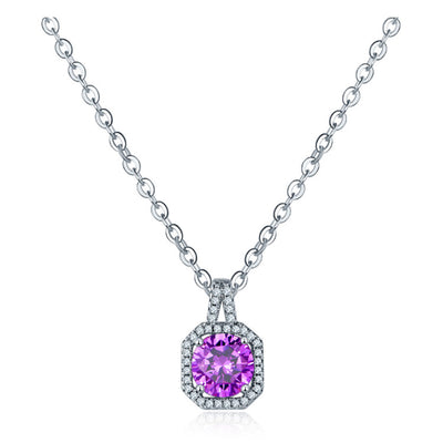 Collar Clavícula de Plata Esterlina S925 con Colgante Cuadrado de Circonita Microincrustada - Image 3