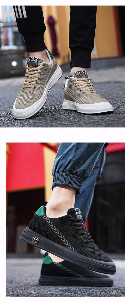 Zapatillas Deportivas Tejidas con Alzas Invisibles para Hombre - Image 18