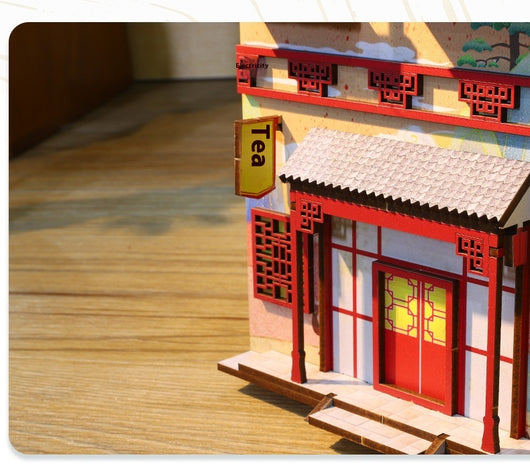 Modelo 3D Estereoscópico Libro Armable Adorno Pueblo Sakura - Image 17