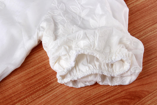 Vestido Blanco de Playa con Mangas Abullonadas - Perfecto para Vacaciones - Image 22