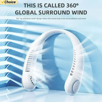 Ventilador Portátil de Cuello USB Recargable - Manos Libres