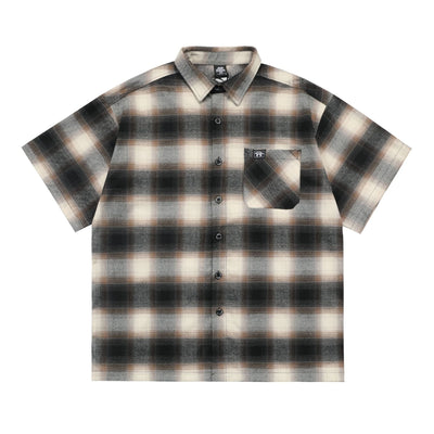 Camisa Cardigan Cuadros Clásico con Bolsillos y Manga Corta - Image 29