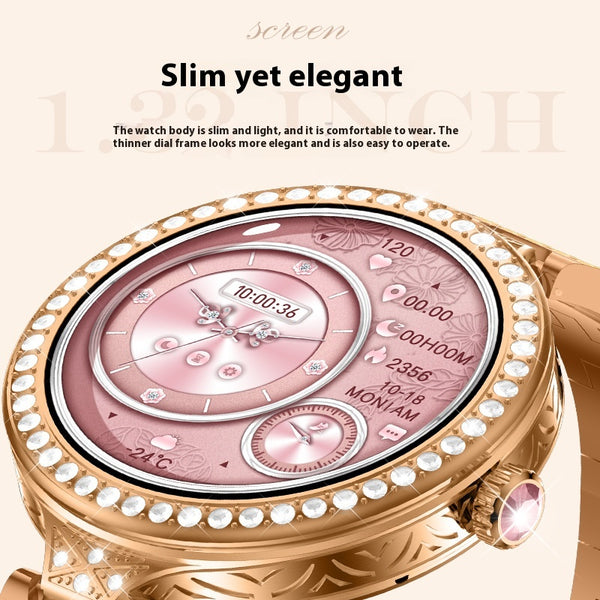 Reloj Inteligente para Mujer con Monitor de Salud y Registro de Actividad