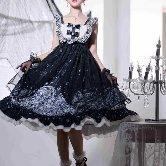 Vestido Lolita Gótico Japonés JSK - Estilo Halloween Parque de Diversiones Oscuro - Image 2