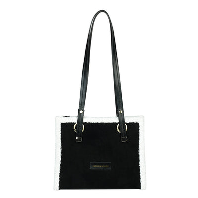 Bolso Tote Coreano de Piel de Cordero con Asa Simple - Image 5