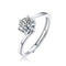 Anillo de Plata Esterlina con Moissanita - Diseño Femenino Atrevido