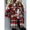 Camisa Cuadrillé de Lana para Mujer - Estilo Europeo Otoño Invierno