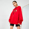 Sudadera Suelta de Manga Larga en Colores Sólidos para Mujer