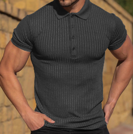 Polo Slim Fit de Algodón Mercerizado Manga Corta - Image 10
