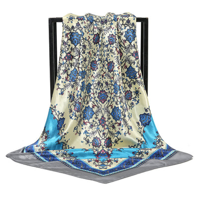 Pañuelo de Seda Artificial Estampado 90cm - Accesorio Versátil para Cualquier Ocasión - Image 13