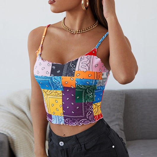 Top Strapless Estampado Pit Strip Sexy para Mujer