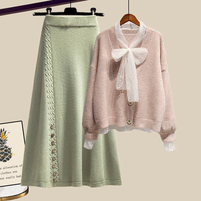 Conjunto de Falda y Suéter Elegante para Mujer Madura - Image 9