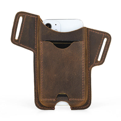 Funda Protectora iPhone 12 Cuero Crazy Horse con Soporte de Tarjetas - Image 9