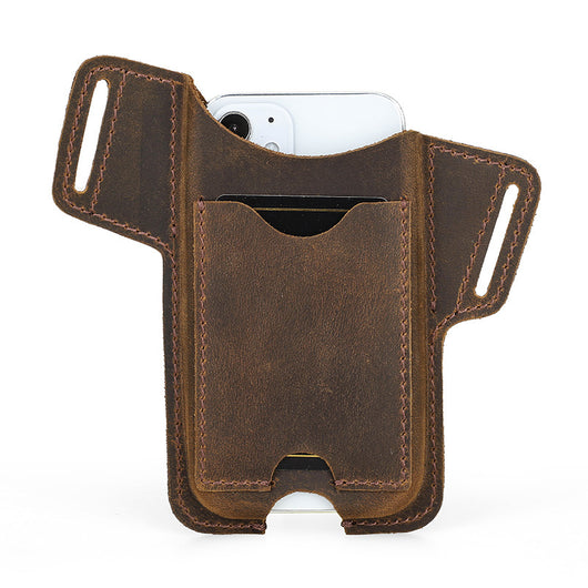 Funda Protectora iPhone 12 Cuero Crazy Horse con Soporte de Tarjetas - Image 9