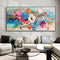 Cuadro Flores Primavera Óleo Grueso Pintura Artesanal Lienzo Grande Azules Modernos