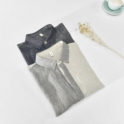 Camisa de Lino para Hombre Manga Corta - Image 13