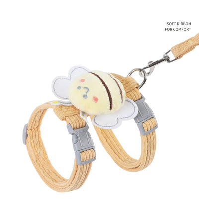 Arnés de Gato Ajustable Antiescapes con Diseño Cuadros Abeja - Juego Completo con Correa para Gatos Pequeños y Grandes - Image 3
