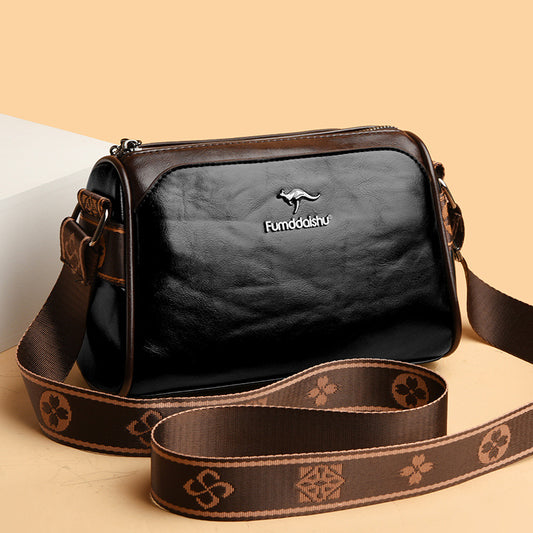 Bolsa Mensajera Retro Reversible de Doble Cara para Mujer