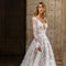 Vestido de Novia Elegante con Encaje y Mangas Largas