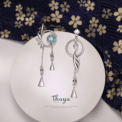 Aretes de Fuego Garza Azul para Mujer - Image 5