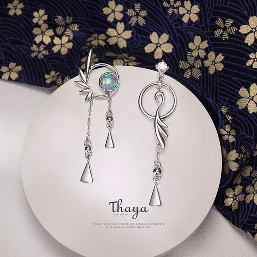 Aretes de Fuego Garza Azul para Mujer - Image 5