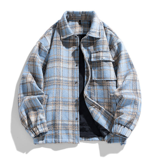 Camisa Casual a Cuadros Estilo Retro Americano para Hombre - Image 8