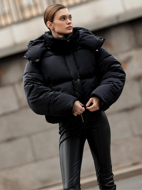 Chaqueta Acolchada de Algodón con Cierre para Mujer - Elegancia y Calidez
