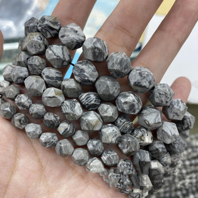 Pulsera de Cuentas de Piedra Facetada con Mapa - Image 3