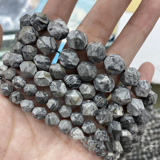 Pulsera de Cuentas de Piedra Facetada con Mapa - Image 3