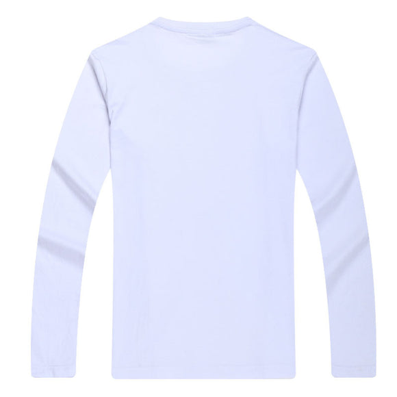 Camisa de Manga Larga Estampada en Colores Sólidos