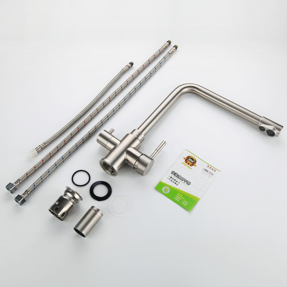 Grifo Purificador de Agua 3 en 1 Acero Inoxidable