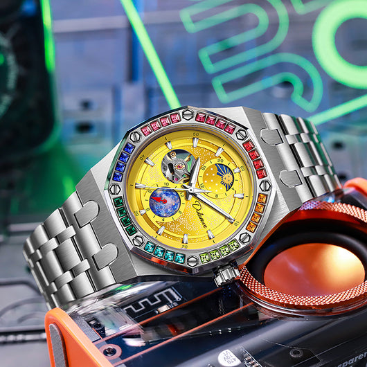 Reloj Mecánico Luminoso Impermeable Hombre - Serie Cielo Estrellado - Image 7