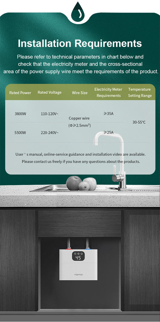 Calentador de Agua Instantáneo Eléctrico Xiaochubao - Image 14