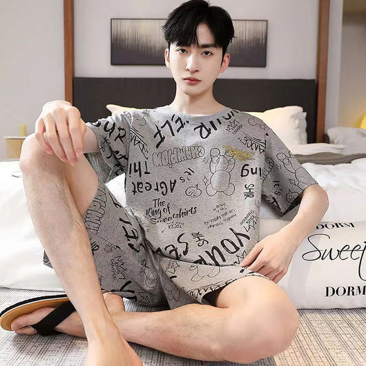 Conjunto Veraniego Hombre Estilo Coreano Manga Corta Holgado - Image 15