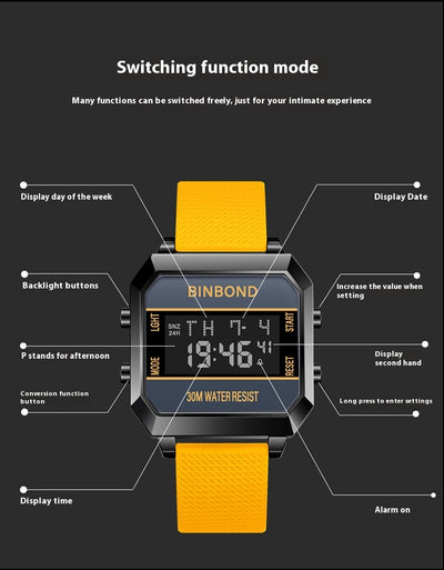 Reloj Deportivo Digital Impermeable para Estudiantes y Hombres Activos - Image 9