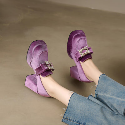 Zapato Slip-On Mujer con Suela y Tacón Grueso - Image 12