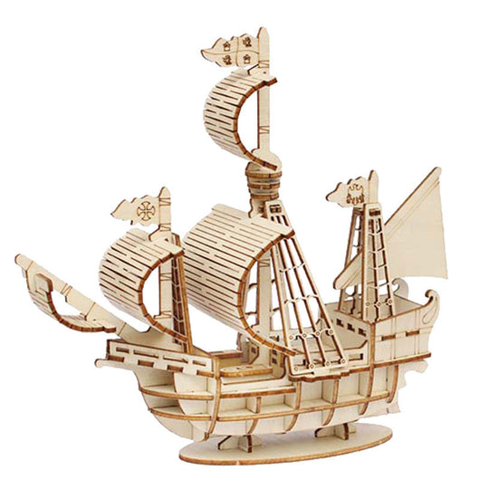 Maqueta de Barco Pirata de Madera Armado - Decoración Coleccionable - Image 7