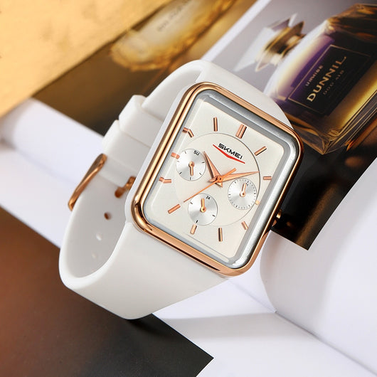 Reloj Cuadrado de Silicona Multifuncional Impermeable para Niñas - Image 8