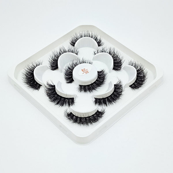 Set de 5 Pares de Pestañas Postizas con Diseño Floral