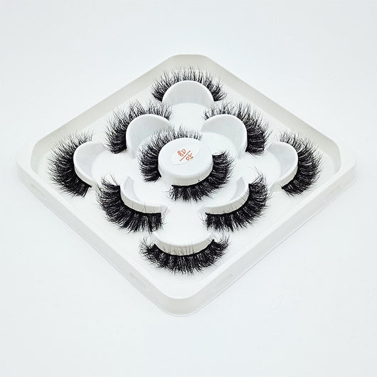Set de 5 Pares de Pestañas Postizas con Diseño Floral