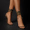 Tacones Altos Sexy para Mujer con Cinturón de Cuero