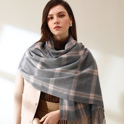 Chal de Cachemira con Borlas - Bufanda Cálida y Elegante para Mujer - Image 4