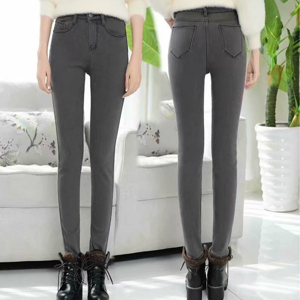 Pantalones vaqueros gruesos para mujer