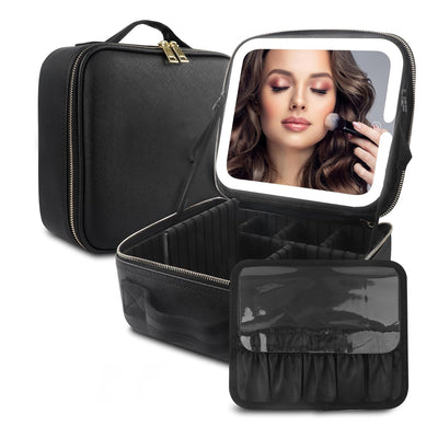 Maletín de Maquillaje Profesional con Espejo LED y Gran Capacidad de Almacenamiento - Image 2