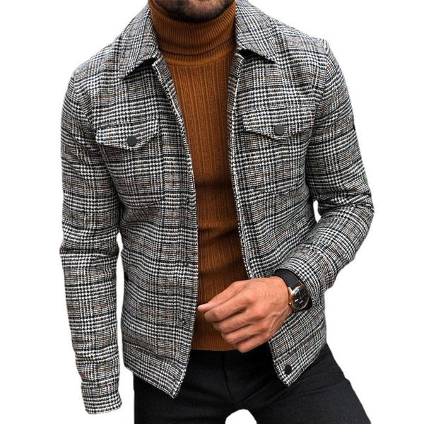 Chaqueta Casual de Cuadros Otoño para Hombre - Diseño Moderno y Versátil