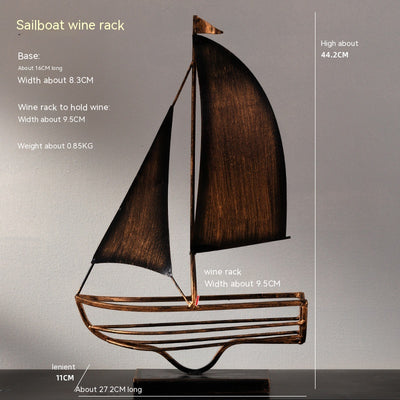 Botellero Decorativo Barco de Hierro - Image 6